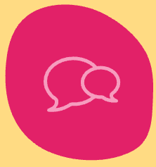 Speech bubbles icon representing an initial conversation