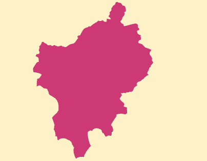 Outline map of Northamptonshire