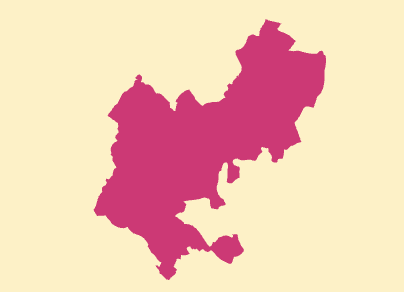 Outline map of Bedfordshire