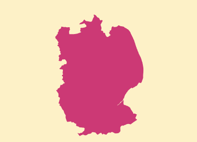 Outline map of Lincolnshire